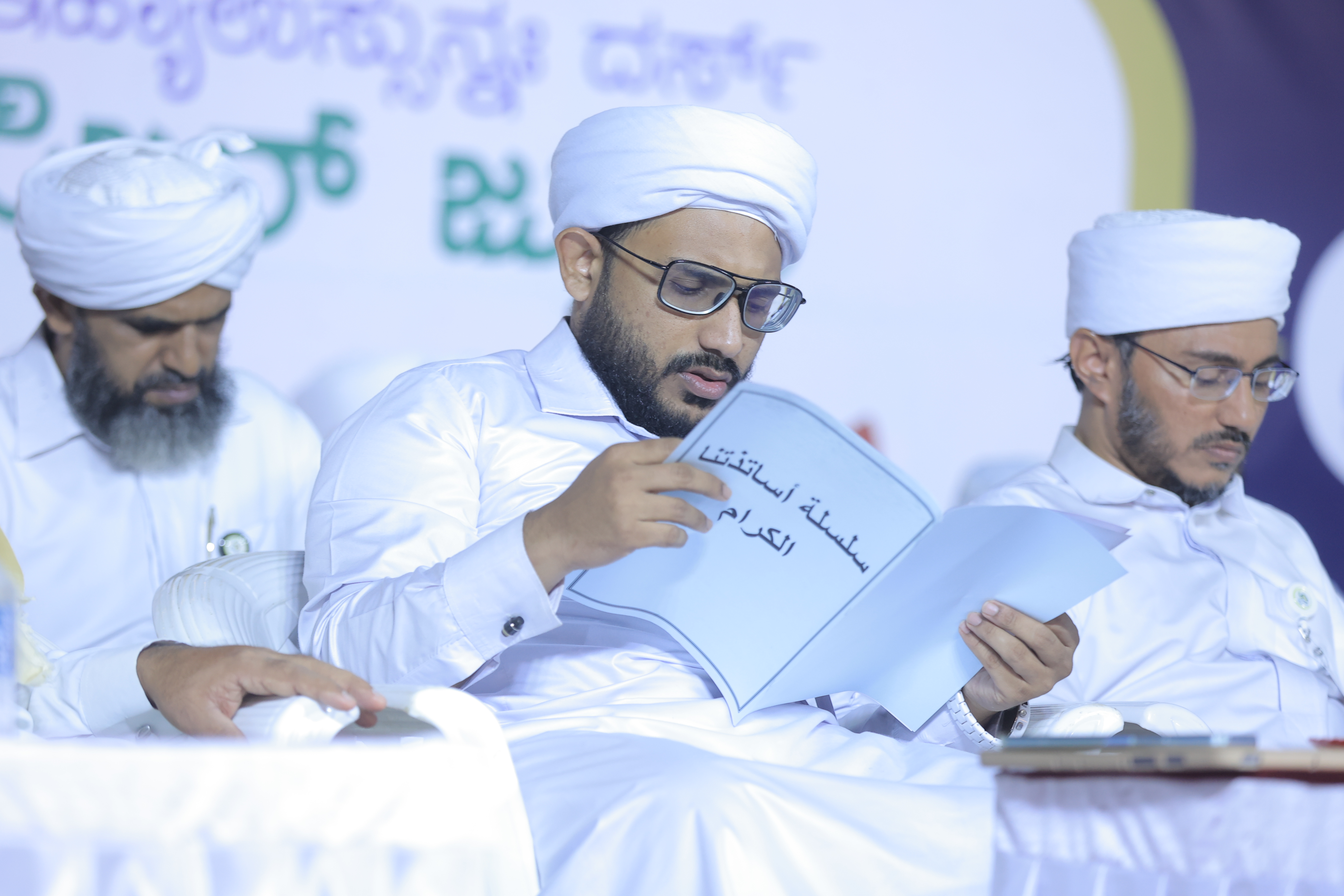Students lined up with certificates